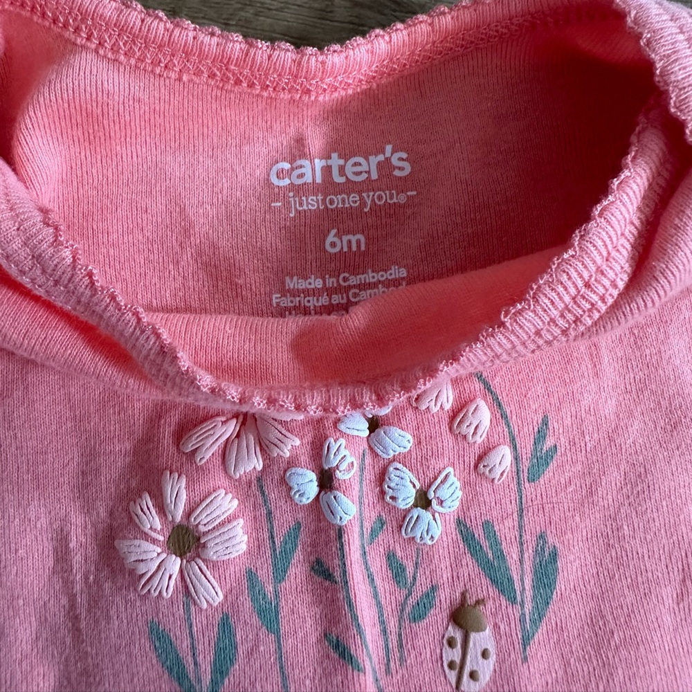 Carter's Pink and White Floral set - Picture 5 of 5